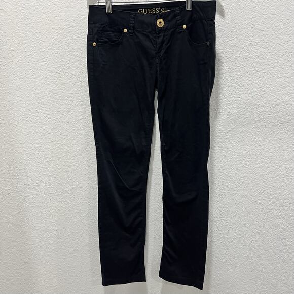 Guess Women's Black Skinny Stretch Denim Pants Daredevil Skinny Size 26 - Picture 1 of 10